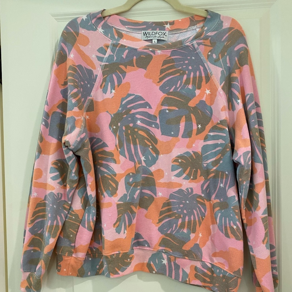 Wildfox Palm Leaf Sweatshirt size L
